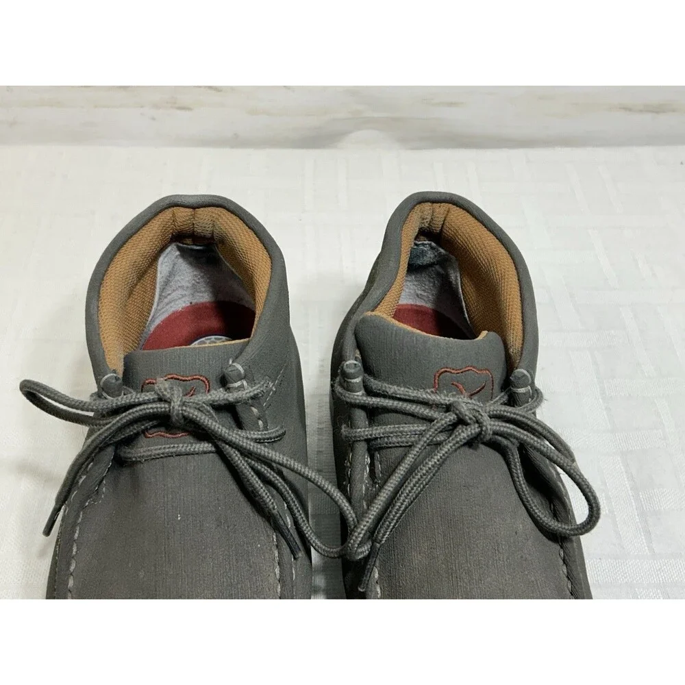 Twisted X Casual Shoes 9.5 Mens Chukka Driving Moc Boot Gray Leather MDM0086